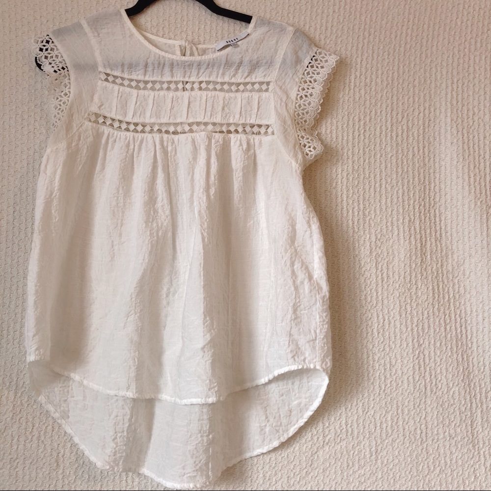 crochet white top